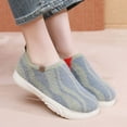 thumbnail image 2 of Fuzzy Ankle Boots for Women Trendy Pattern Low Top Winter Slip on Walking Shoes Soft Sole Booties, 2 of 7