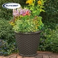 thumbnail image 5 of Suncast Sonora 22 Inch Resin Wicker Decorative Garden Planter, Java (2 Pack), 5 of 12