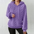 thumbnail image 2 of Womens Hooded Sweatshirt Purple Hoodie Long Sleeve Tops Casual Women's Hoodies Pullover Cute Hoodies for Women XXXL, 2 of 6
