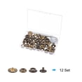 thumbnail image 3 of Snap Fasteners Kit with Base & Storage Box for Clothing Bronze Tone, 12 Sets, 3 of 6