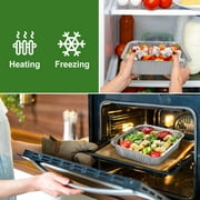 Treamon Aluminum Pans, Square Disposable Tin Foil Pans, 8*8 50 Count