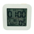 thumbnail image 4 of Higrómetro de Digital con 2 juegos de relojes de alarma Higrómetro regalos blancos portátiles para invernadero en interior hogar, 4 of 8