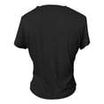 thumbnail image 4 of Women's Short Sleeve Lace Tops 2026 Summer Ribbed Scoop Neck Button T Shirts Going Out Slim Fashion Clothes Summer Tops(Black,M), 4 of 4
