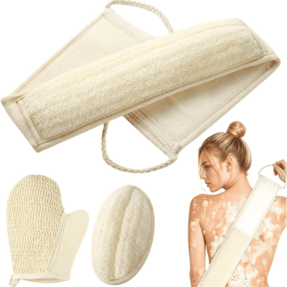 Loofah Pad Sponge Body Scrubber Exfoliating Bath Shower Spa Natural Luffa Brush