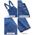 thumbnail image 4 of Mono con peto de mezclilla luvamia para mujer, azul clásico, talla L, 4 of 7