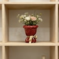 thumbnail image 5 of Artistic Ceramic Vase, Decorative Flower Container, Modern Shape Vase for Home Living Room Table Wedding Decoration Display Accent Piece, 5 of 6