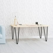 Kits de meubles de pieds de table de tige en épingle à cheveux en métal de 28 po, ensemble de 4 (table non incluse)