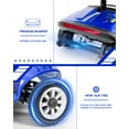 thumbnail image 5 of 4 Wheel Powered Mobility Scooters, Foldable Travel Scooter with LED Headlights, Basket and 360° Rotatable Thick Seat, 12.5 Miles Range, Electric Scooters for Seniors, Red, 5 of 7