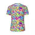 thumbnail image 4 of T Shirt For Men Colorful Hippy T-Shirt Retro Floral Novelty Gym Short Sleeve Quick-drying Tshirt Sum, 4 of 7