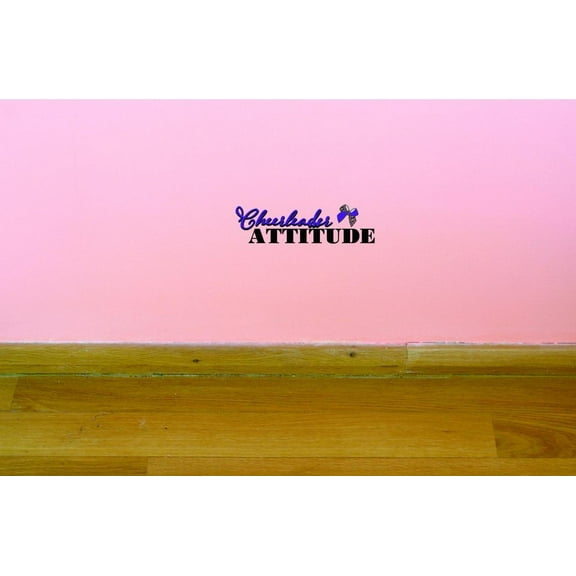 Custom Decals Cheerleader Attitude Wall Art Size: 16 X 60 Inches Color: Black