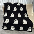 thumbnail image 2 of Stijggn Halloween Blankets and Throws Halloween Bedding Decorations Spooky Pumpkin Bat Spider Webs Print Throws for Couch, Sofa & Bed, Fall Winter Decor, for Kids & Adults, 2 of 5