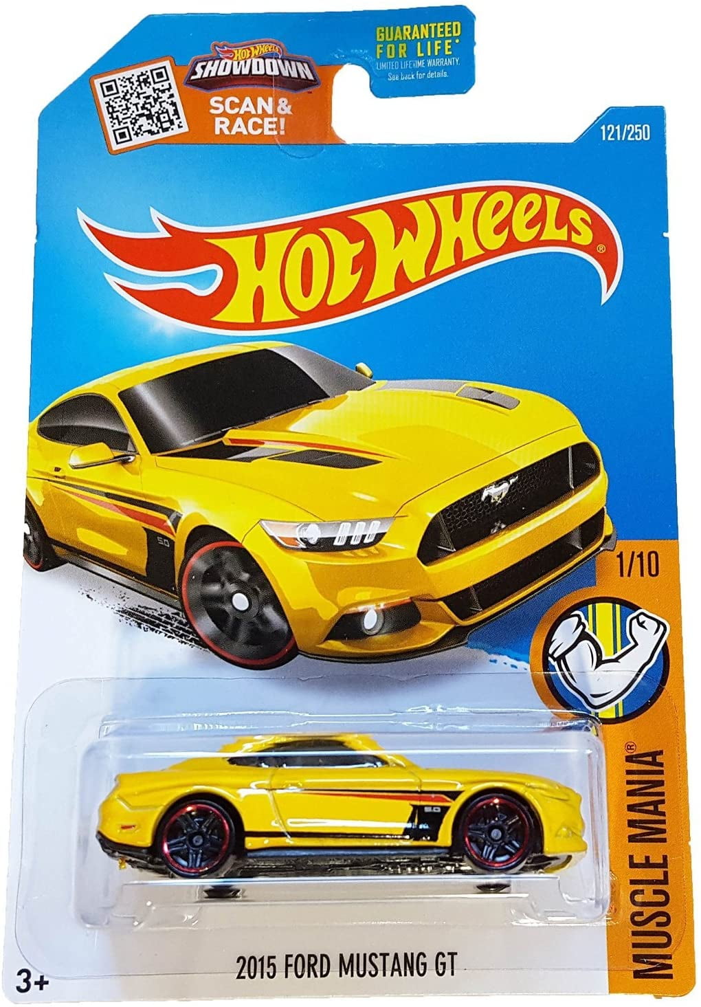 Hot Wheels Muscle Mania 2018 Ford Mustang GT Blue with 2018 Factory Seal Sticker
