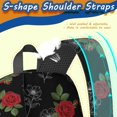 thumbnail image 5 of Pioneer Flower Floral Print Pattern 17" School Backpacks for Teens,Waterproof Oxford Fabric,S-Shape Padded Straps for School,Travel,Hiking,Camping, 5 of 5