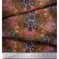 thumbnail image 2 of Soimoi Orange Rayon Fabric Scared Geometric Galaxy Print Fabric by the Yard 42 Inch Wide, 2 of 3