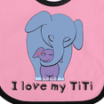 thumbnail image 4 of Inktastic I Love My TiTi Elephant Blue Purple Boys or Girls Baby Bib, 4 of 4