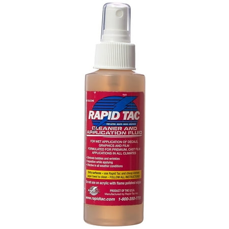 RAPID TAC Application fluid for Vinyl Wraps Decals Stickers 4oz Sprayer