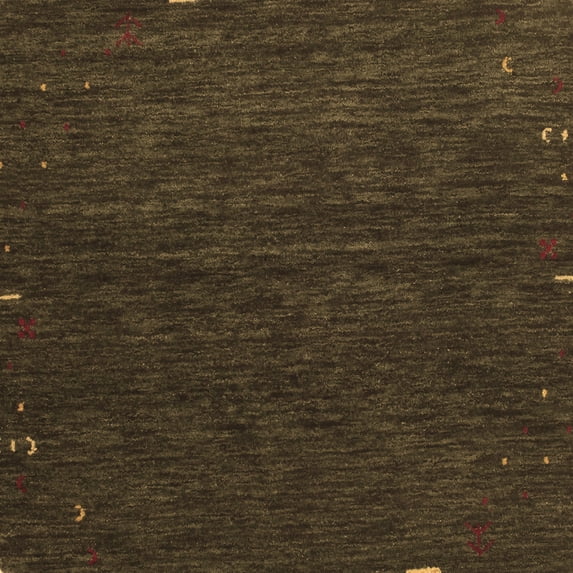 Ahgly Company Indoor Square Abstract Brown Contemporary Area Rugs, 8' Square