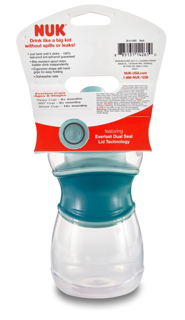 NUK Everlast Hard Spout Cup, 10 oz, Blue