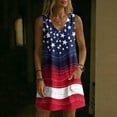 thumbnail image 6 of Erwazi Summer Dresses for Women 4th Of July Printed Crew Neck Sleeveless Ankle Length Dress Celebrations Outdoor Parties Activities Casual Dresses, 6 of 6