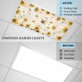 thumbnail image 4 of 4 Pack Sunflowers Floral Fluorescent Light Covers for Ceiling Lights Yellow Flower Bee Retro Letter Country Style Magnetic Ceiling Light Covers Overhead Light Filters for Office Classroom Home, 4 of 9