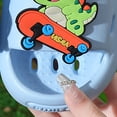 thumbnail image 4 of Staki Pool Sandals Kids Boys Slides Sandals Kids Arch Support Pilliow Slippers Summer Beach Cushioned Slides Pool Shower Shoes(Sky Blue,13 Little Kid), 4 of 7