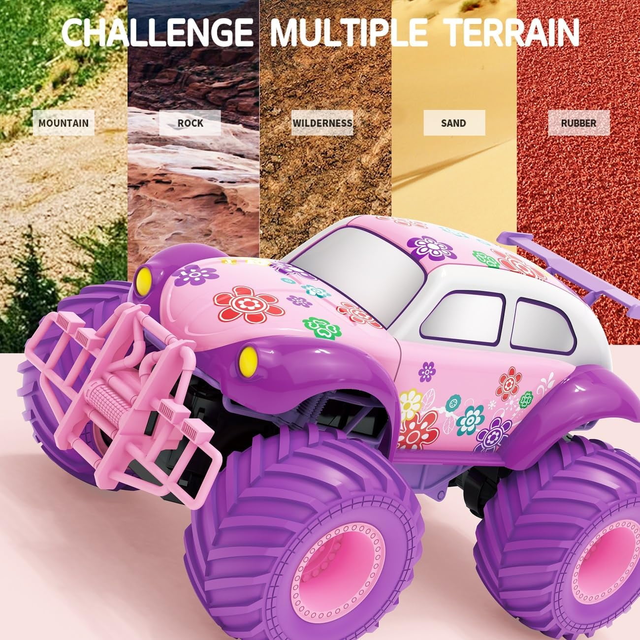 TYMZDYN 1:16 Pink RC Car Remote Control Cars Toy Radio Controlled Car Trucks Toys Gifts Presents for Girls Kids Ages 6+