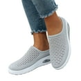 thumbnail image 1 of XEGLSBU Sabots Mule à Coussin d'Air en Maille Extensible Tricotée pour Femmes Mode Confortables Bout Rond Fermé Respirants à Enfiler à Talon Compensé Mules Orthopédiques Espadrilles pour l'Été Décontractées Plage Marche Pantoufles, 1 of 9