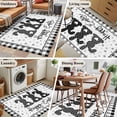 thumbnail image 5 of 2.7'x5' Area Rugs, Easter Indoor Outdoor Area Rug for Living Room Bedroom, Spring Polka Dot Bunny Black Plaid Checkered Washable Bathroom Rugs Kitchen Floor Carpet Mats Home Decor Aesthetic, 5 of 8