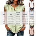 thumbnail image 3 of UAMVSH Womens Cotton Linen Tank Tops Cute Ruffle Sleeveless T-Shirt Going Out Casual Button Down Shirt Trendy Summer Clothes, 3 of 5