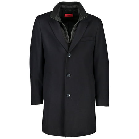 Hugo Boss Coats & Jackets - Mens Coat Deep Jacket Layered Look Peacoat ...