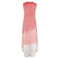 thumbnail image 4 of Lenago Robe Maxi Grande Taille pour Femmes Imprimée Sans Manches à Col Rond Longue Robe Robes d'Été de Plage en Liquidation, 4 of 5