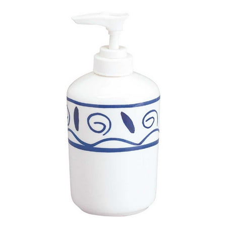 Porcelain Vintage Necklace - Vintage Porcelain Liquid Soap Pump Dispenser Blue & White | Renovator's Supply