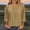 Khaki women fall blouses casual tops a1, variant on Women Fall Winter Round Neck 3/4 Sleeve Lace Tie Front Blouses Casual Boho Tops Loose Pullover Solid Dressy Plus Size Fashion Clothes, Khaki S