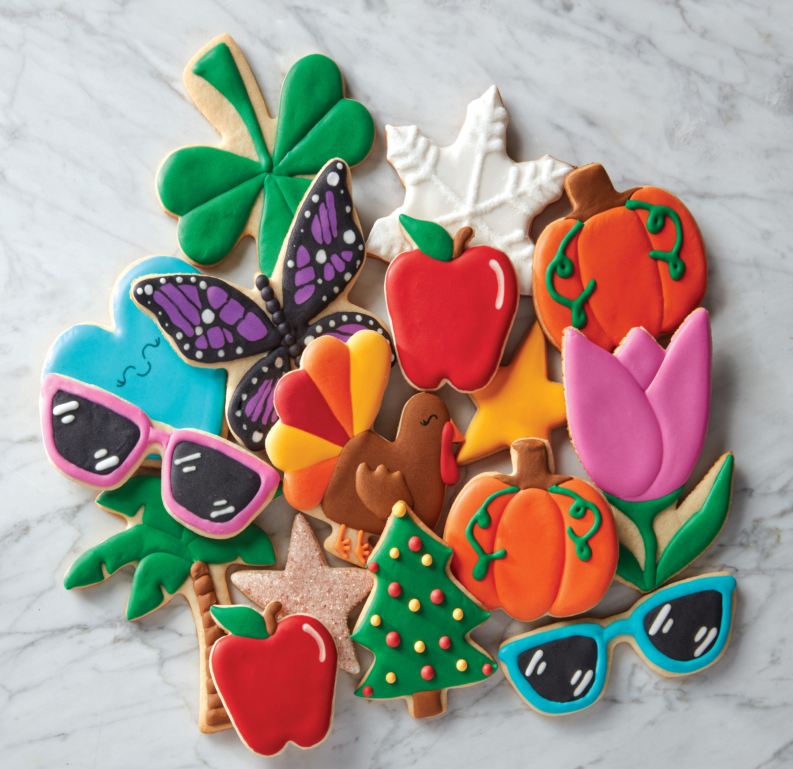 Chicago Metallic 12 Month Cookie Cutter Set in Glass and Stainless Steel Jar
