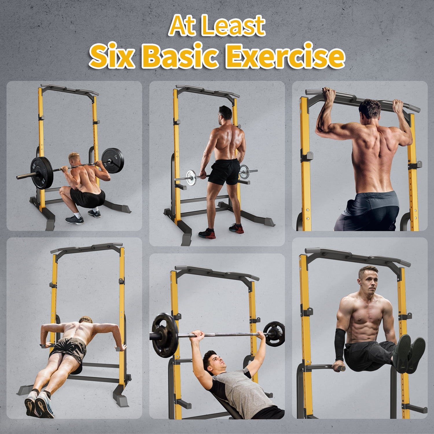 ZENOVA Squat Rack Power Rack Home Gym Equipment Pull Up Rack Squat Stand for Weightlifting, 800LBS Weight Capacity