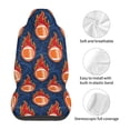 thumbnail image 5 of Sikiie American Football and Fire Flames Car Seat Protector 2 Pack Car Seat Cushion Mat, Car Seat Covers for SUV, Truck, Van, 5 of 7