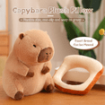 thumbnail image 4 of Cute Capybara Plush Pillow with Bread Kawaii Soft Doll Stuffed Animals Toys, 4 of 6