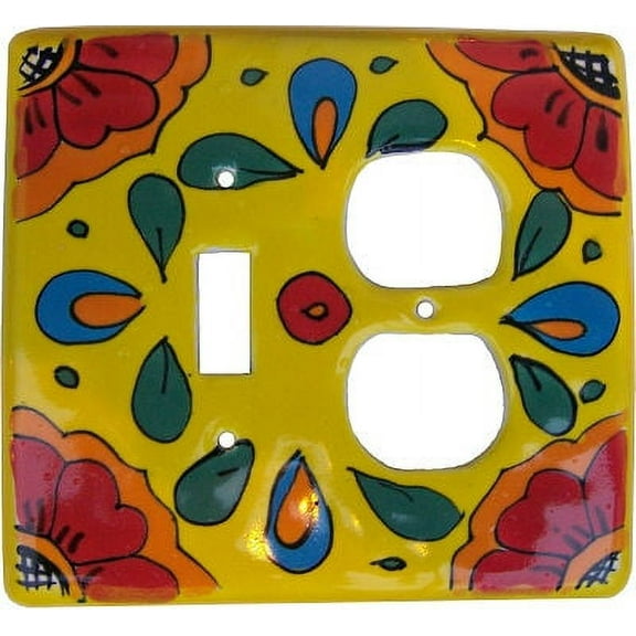Canary Talavera Toggle-Outlet Switch Plate