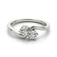 thumbnail image 3 of Solitaire Two Stone Diamond Ring in 14k White Gold (1/2 cttw) Size 3.5, 3 of 4