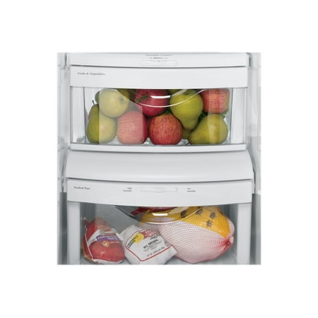 GE - 23.2 Cu. Ft. Side-by-Side Refrigerator with External Ice & Water Dispenser - Stainless steel