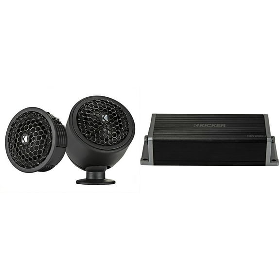 Kicker 47KEY2004 4-Channel DSP Smart Amp w/ 51KST2004 .75" Audio Upgrade Bundle