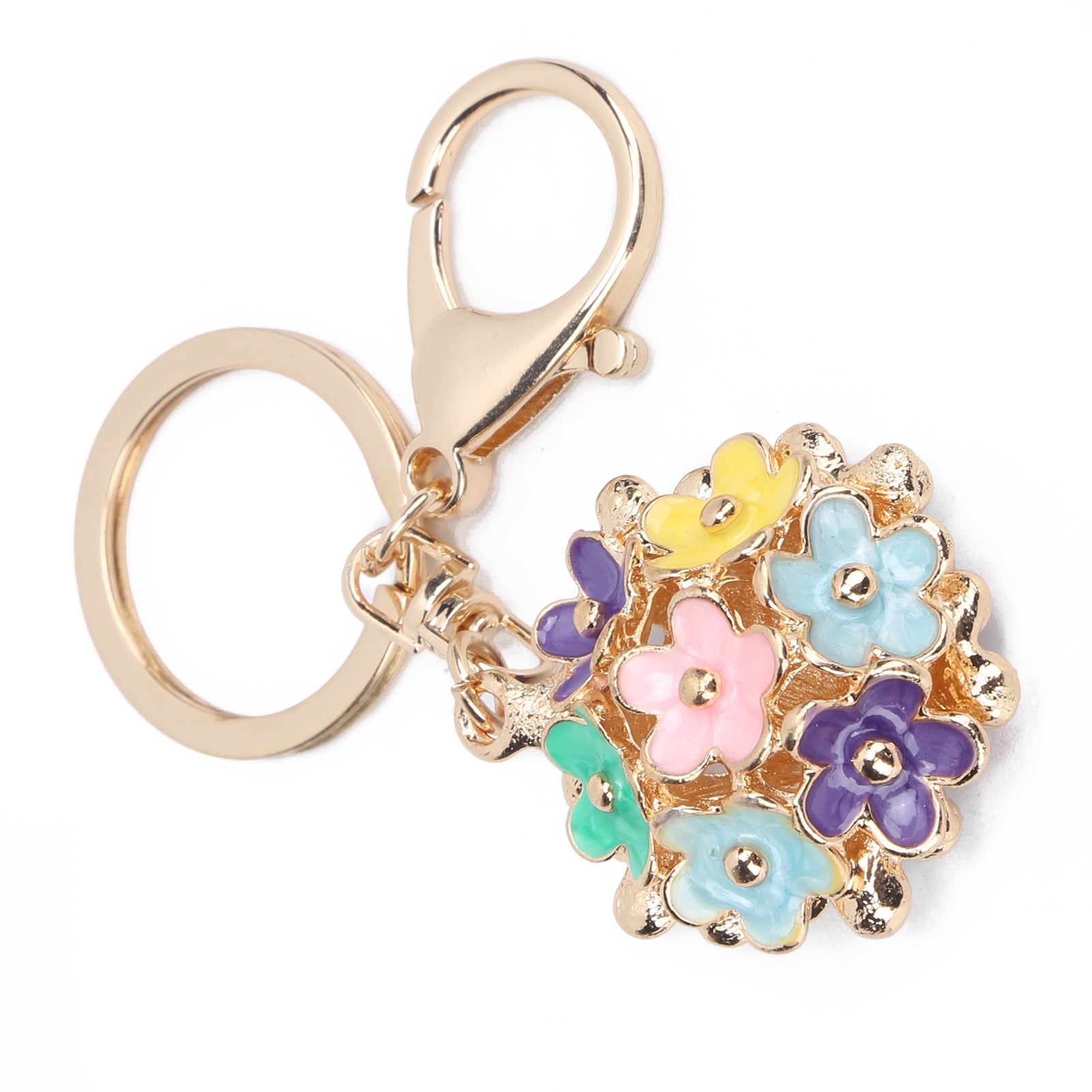 Henmomu Key Chain, Flower Keychain Car Key Ring Pendant For Backpack For  Handbag For Car Interior 