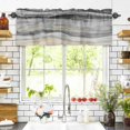 thumbnail image 3 of Abstract Grey Valances for Windows Gradient Beach Ocean Wave Oil Painting Rod Pocket Curtain Valance Window Treatment Short Curtains for Kitchen Living Room, 60"x18", 3 of 5