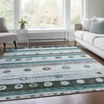 thumbnail image 5 of Dalyn Rugs Machine Washable Indoor/Outdoor Chantille Teal 5' x 7'6" Rug, 5 of 9