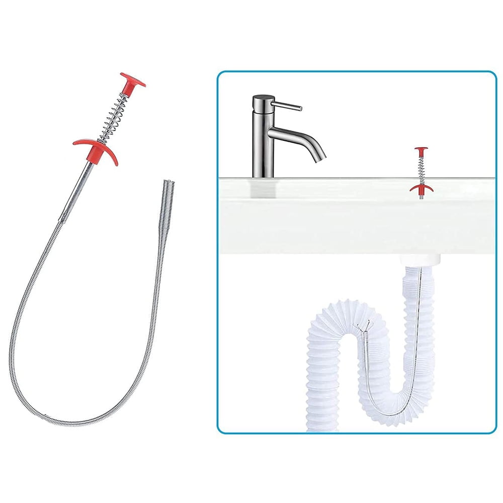 EJWQWQE Pipe Snake Sink Hair Remover, Heavy Duty Pipe Snake For Bathtub  Bathroom Sink, Kitchen And Shower