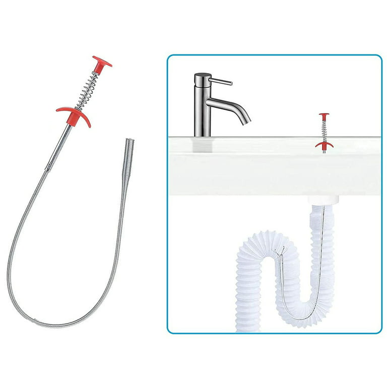 Forlivese 3 Pack 25 inch Drain Clog Remover,Hair Snake Tool Drain Opener, Sink Snake for Sewer Kitchen Sink Bathroom Tub Toilet Clogged Drains
