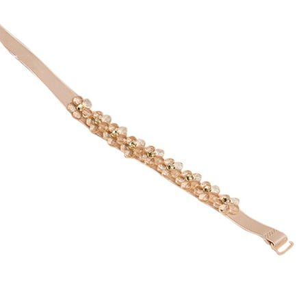 

HGYCPP Women Bra Strap Flower Rhinestone Decoration Invisible Elastic Shoulder Straps