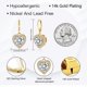 thumbnail image 3 of Pendientes ALEXCRAFT con forma de corazón, chapados en oro de 14 quilates, para mujer, 3 of 7