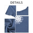 thumbnail image 5 of XCHQRTI Sunflower Shirts for Womens Plus Size Short Sleeves T-Shirt Graphic Oversized Flower Tops, 5 of 9