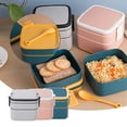 thumbnail image 7 of Wovilon Bento Box Double-Layer Portable Lunch Box With Lid Lunch Box Heatable Lunch Box Lunch Box, 7 of 7